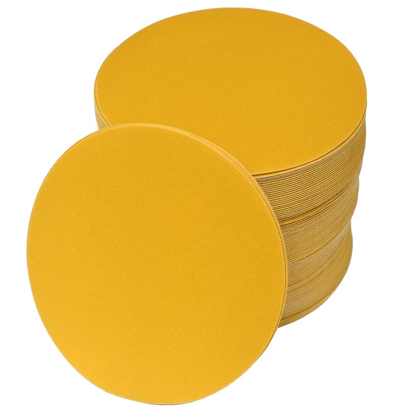 Aiyard 6-Inch No-Hole Hook and Loop Sanding Discs 400-Grit, Random Orbital Sandpaper for Automotive and Woodworking, 100-Pack - Image 1